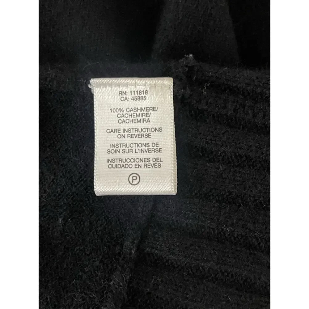 Michael Kors 100% Cashmere Navy Blue Open Cardigan Sweater 3/4 Sleeves
